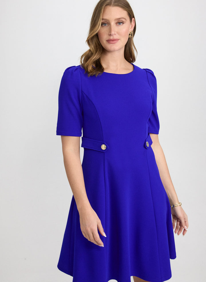 Buttoned-Tab Detail Dress