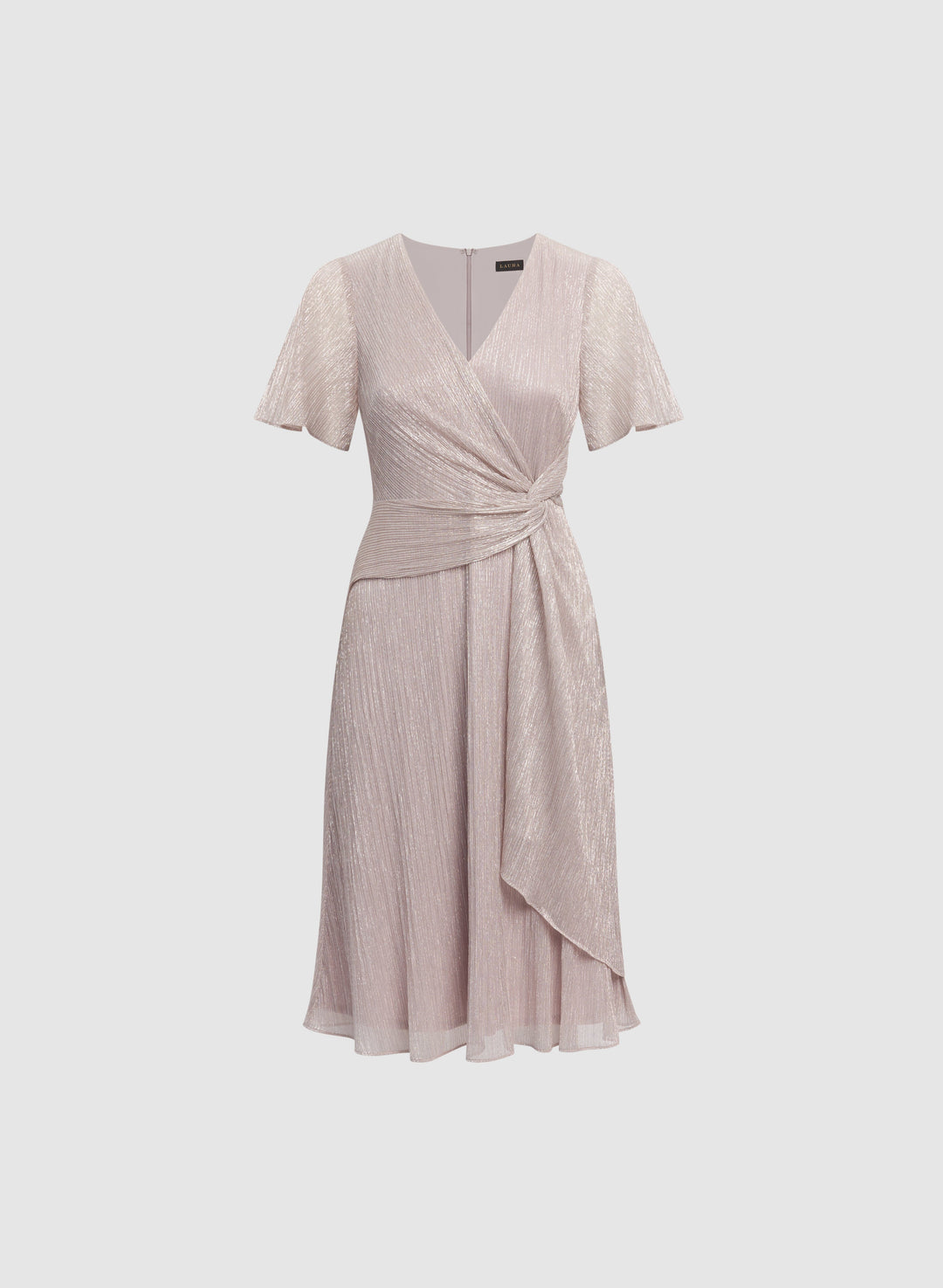 Metallic Plissé Dress