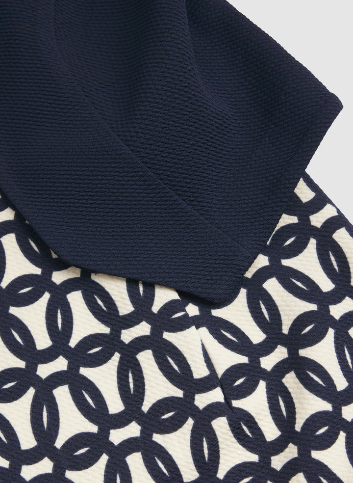 Geometric Dress & Jacket Set