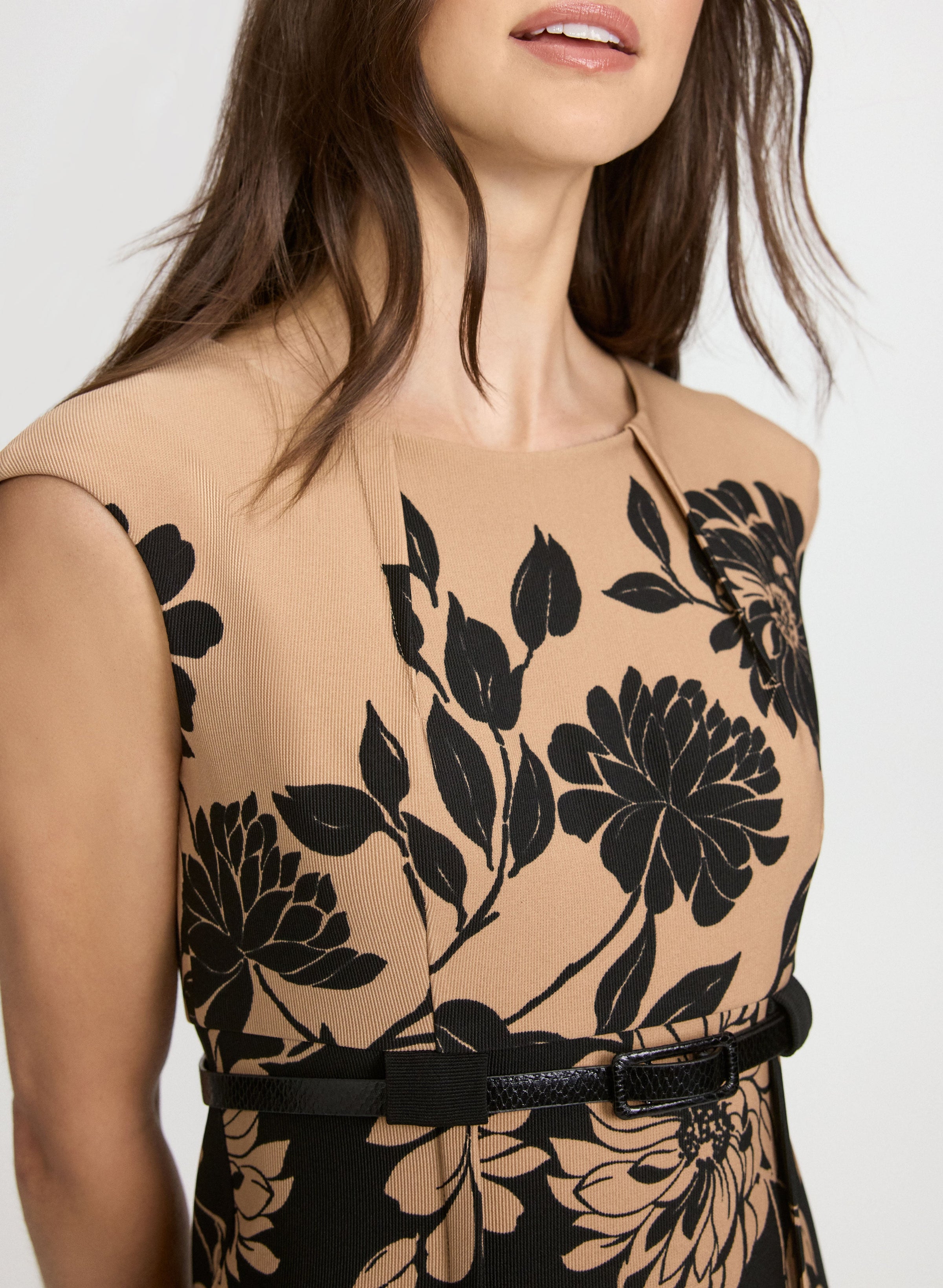 Floral Colour Block Dress