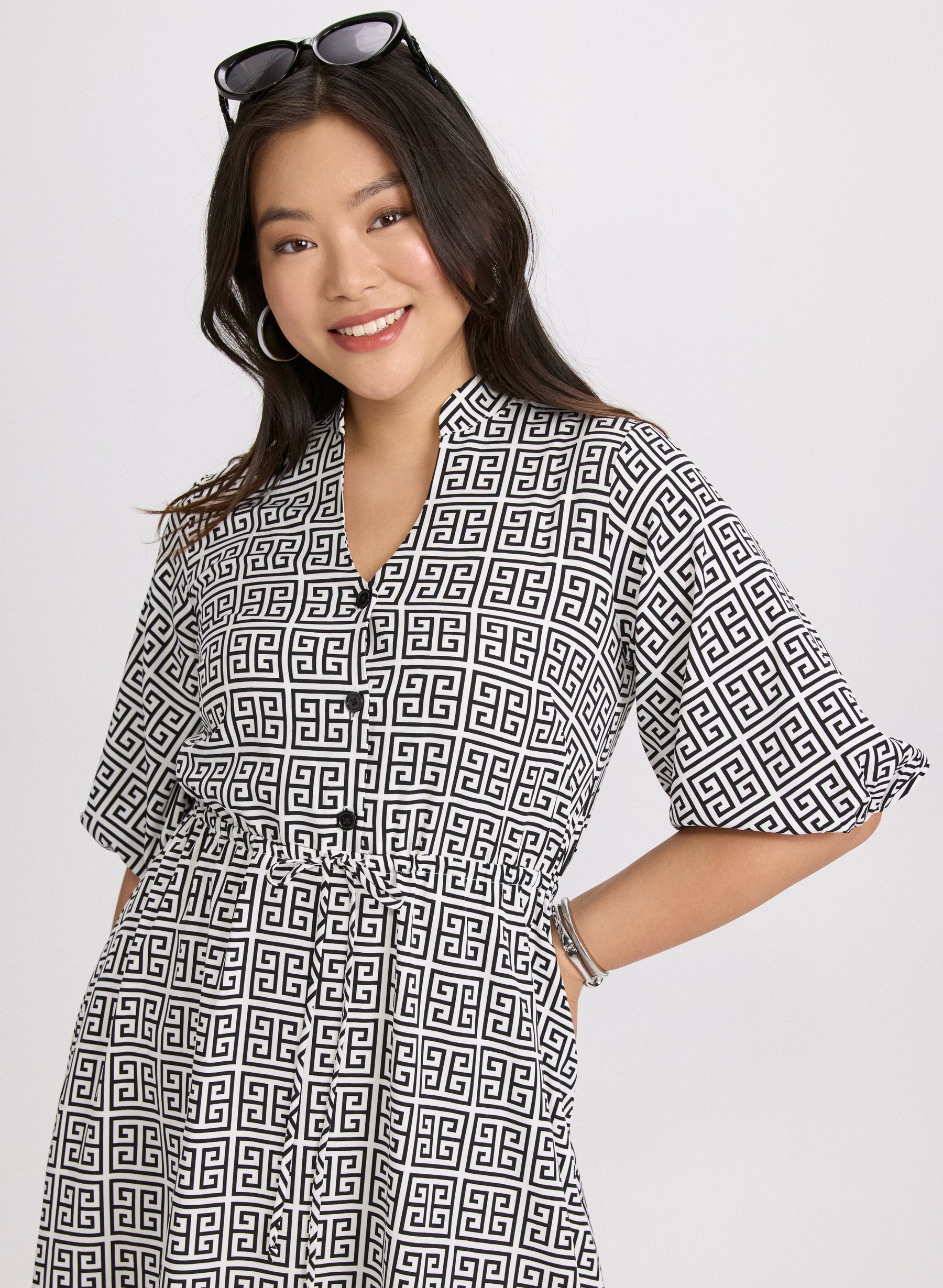 Geometric Print Dress