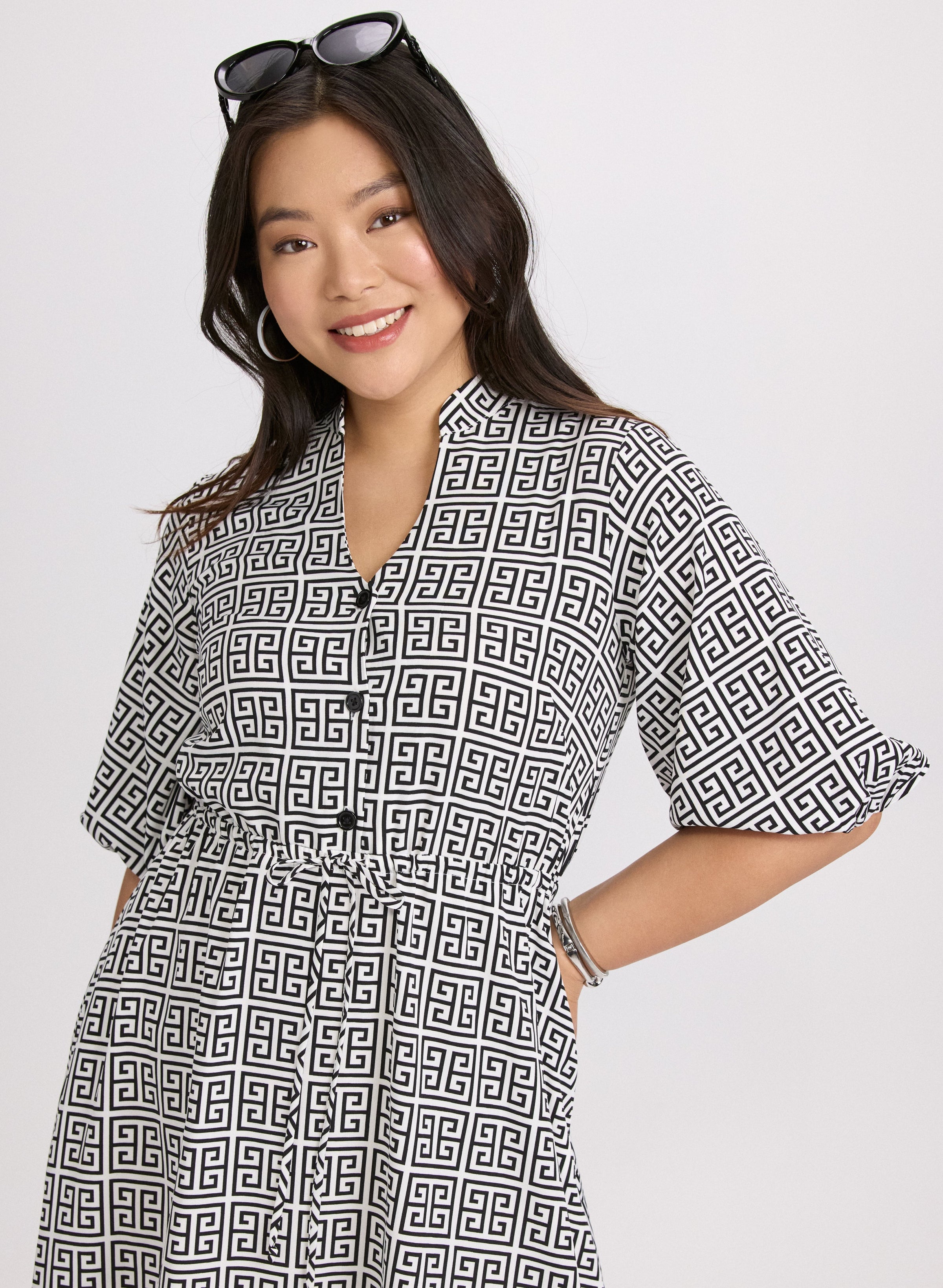 Geometric Print Dress