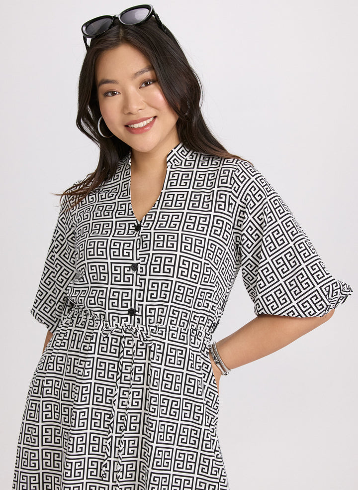 Geometric Print Dress