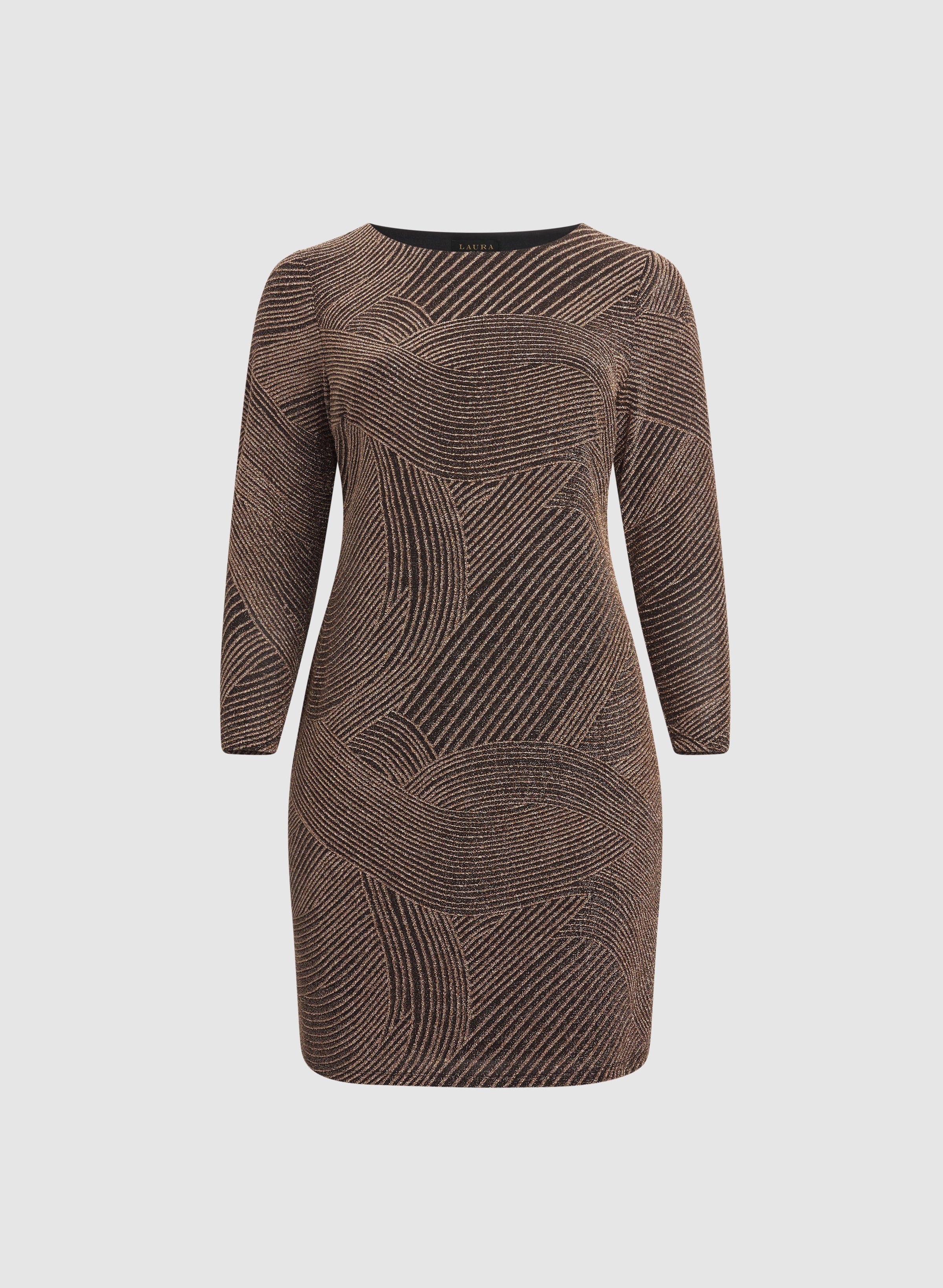 Metallic Jacquard Dress