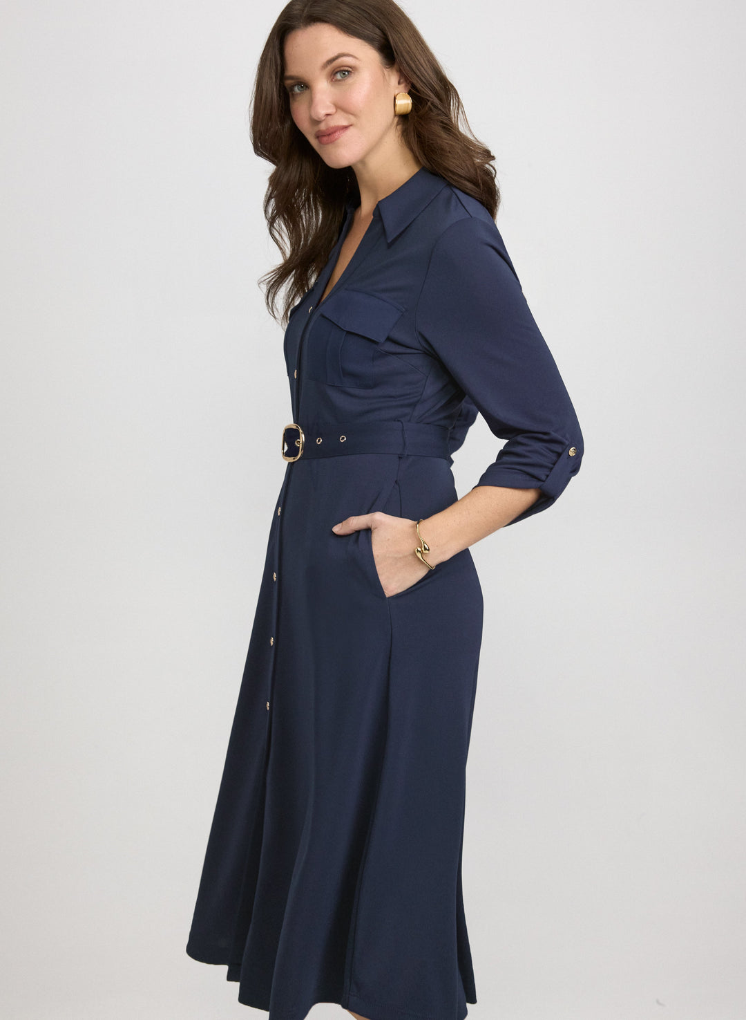 Belted Shirt Dress