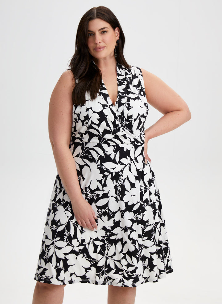 Floral Print V-Neck Dress