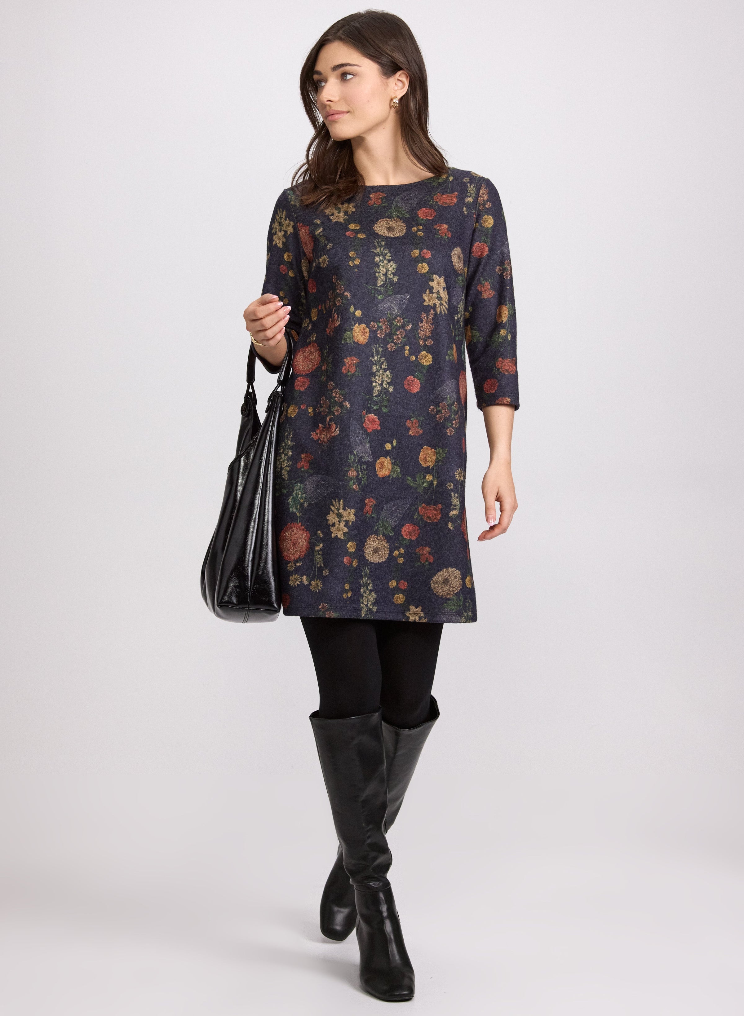 Floral Sweater Dress