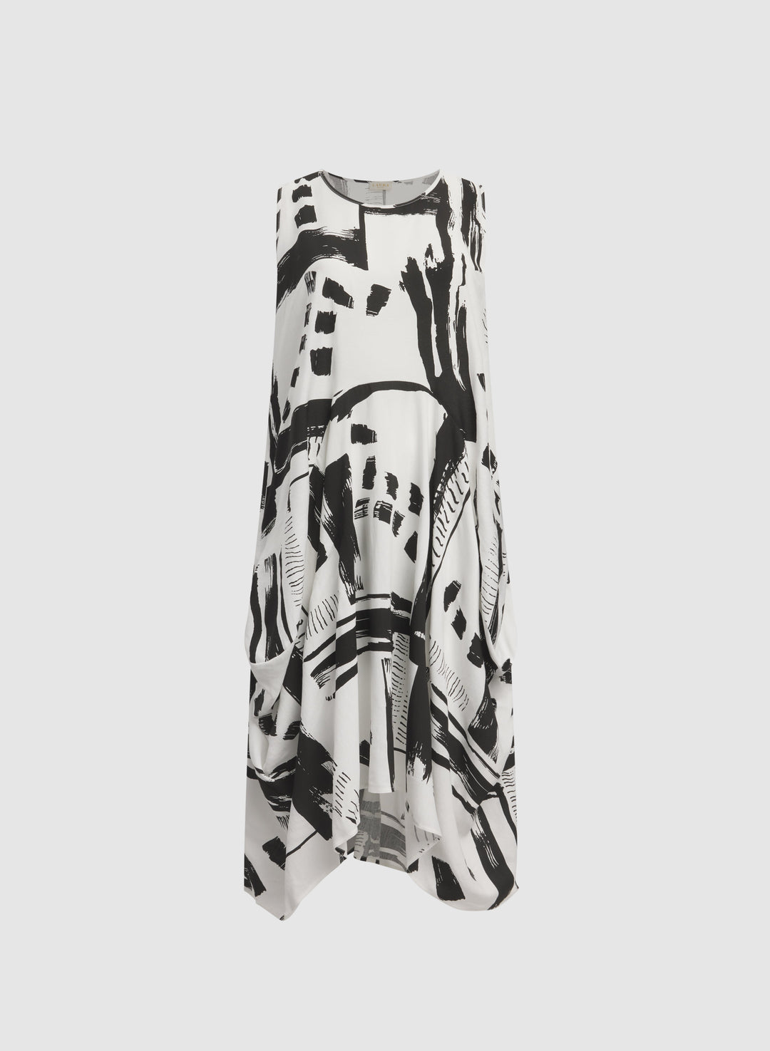 Sleeveless Abstract Print Dress