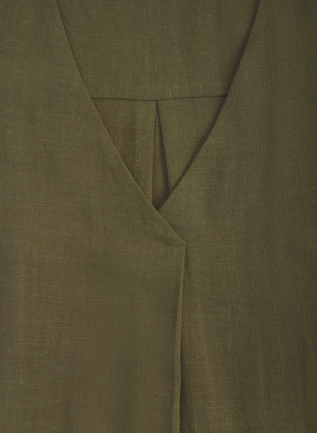 Belted Stretch Linen-Blend Dress
