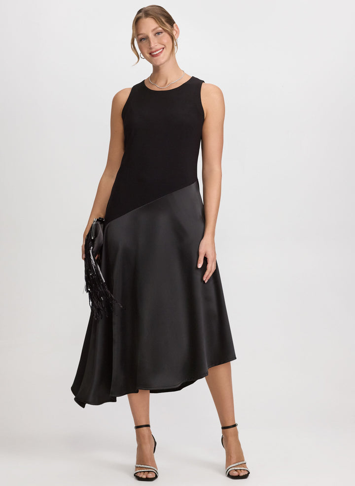 Satin Detail A-Line Dress