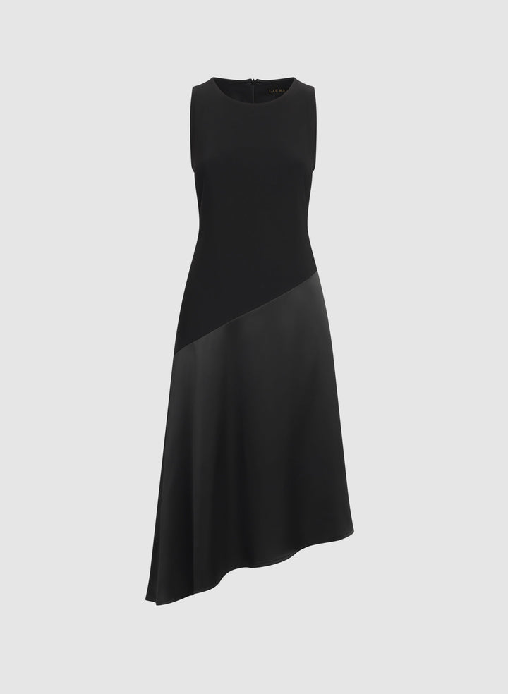 Satin Detail A-Line Dress