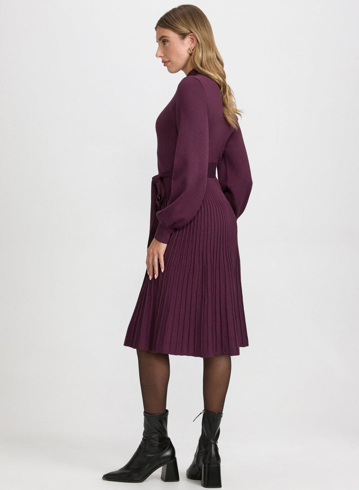 Pleated Sweater Dress
