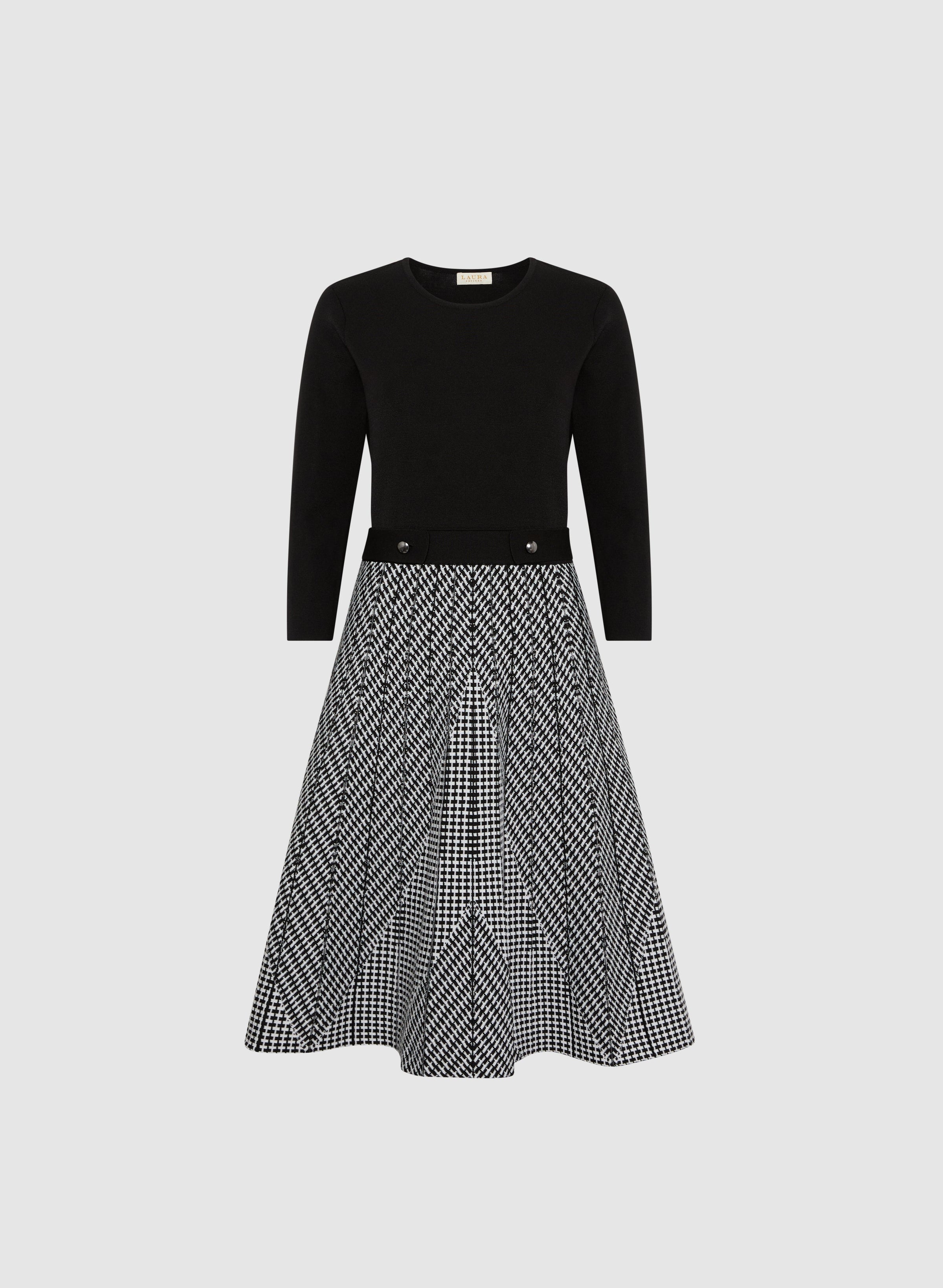 Knit Fit & Flare Dress