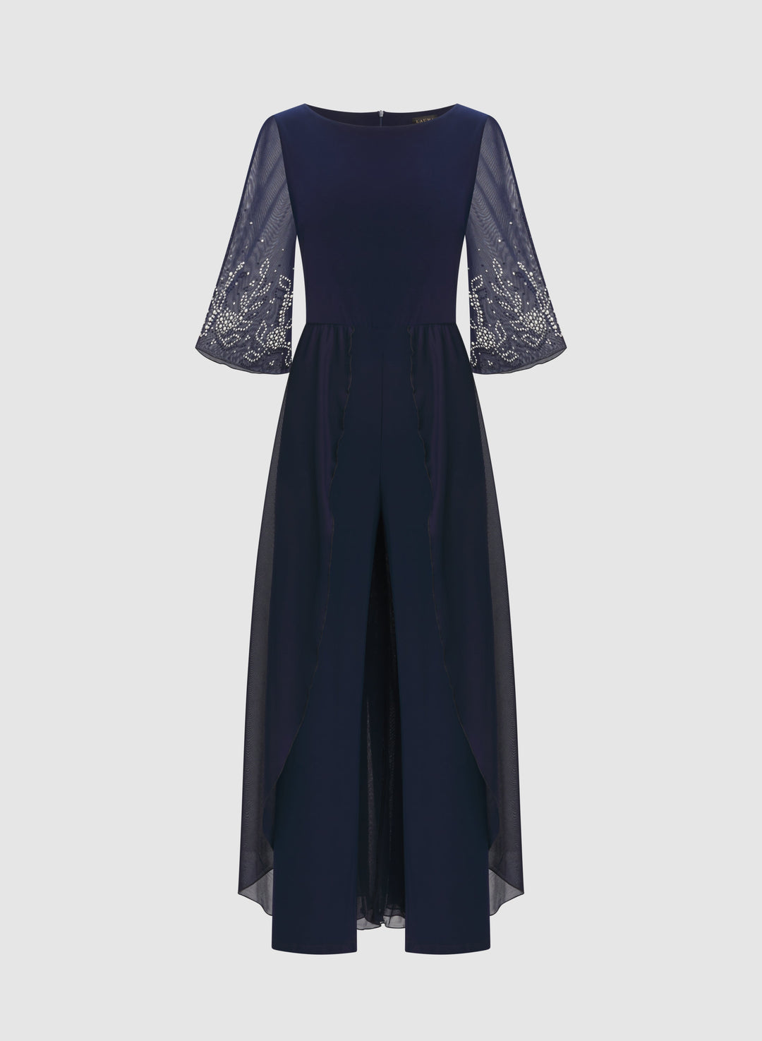 Beaded Chiffon Jumpsuit