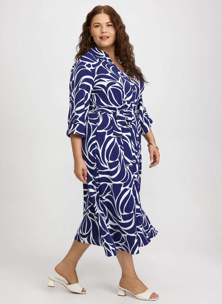 Abstract Print Dress