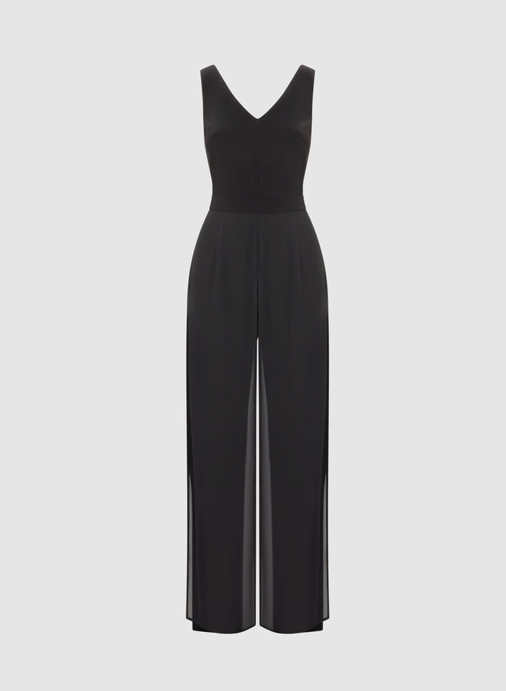 Chiffon Overlay Jumpsuit
