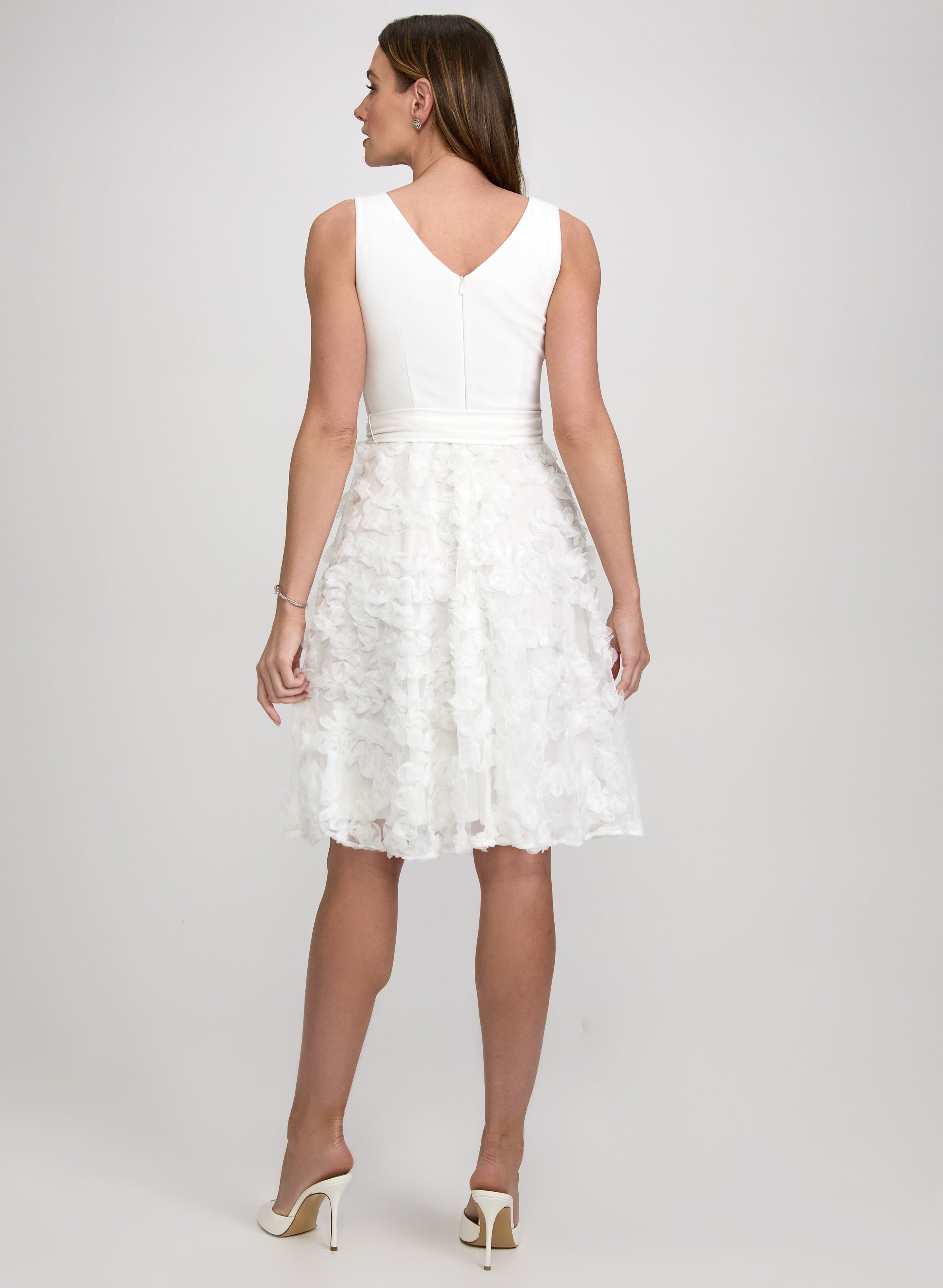 Sleeveless Jersey & Mesh Dress