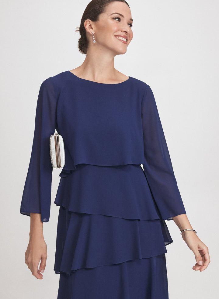 Tiered Chiffon Dress
