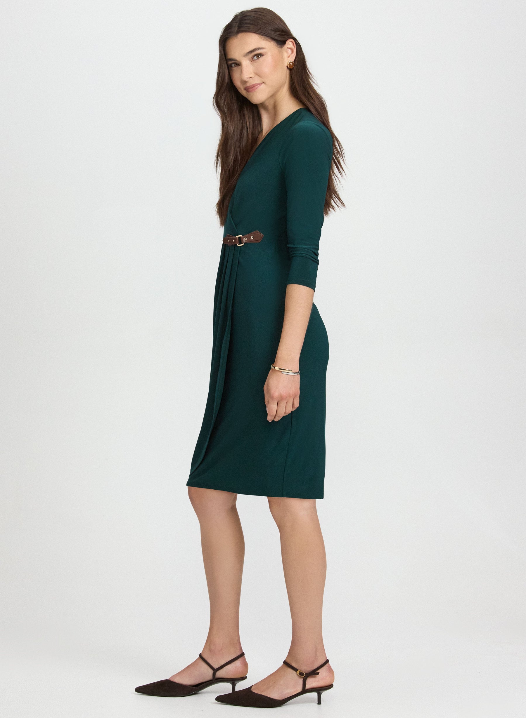Buckled Tab Detail Dress