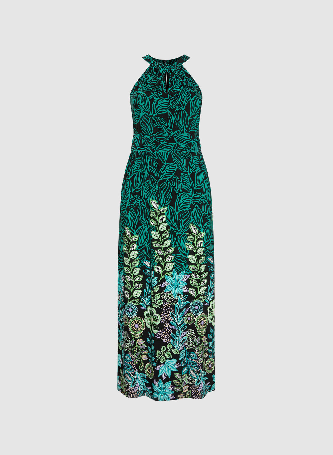 Leaf Print Maxi Dress