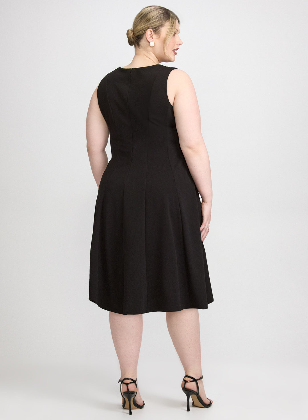 Crepe Fit and Flare Dress