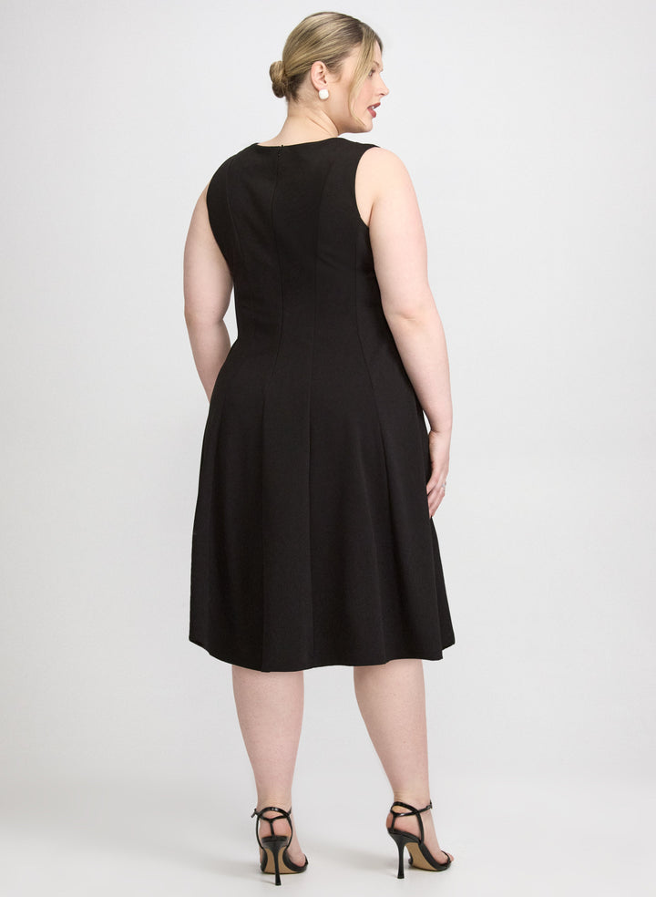 Crepe Fit and Flare Dress