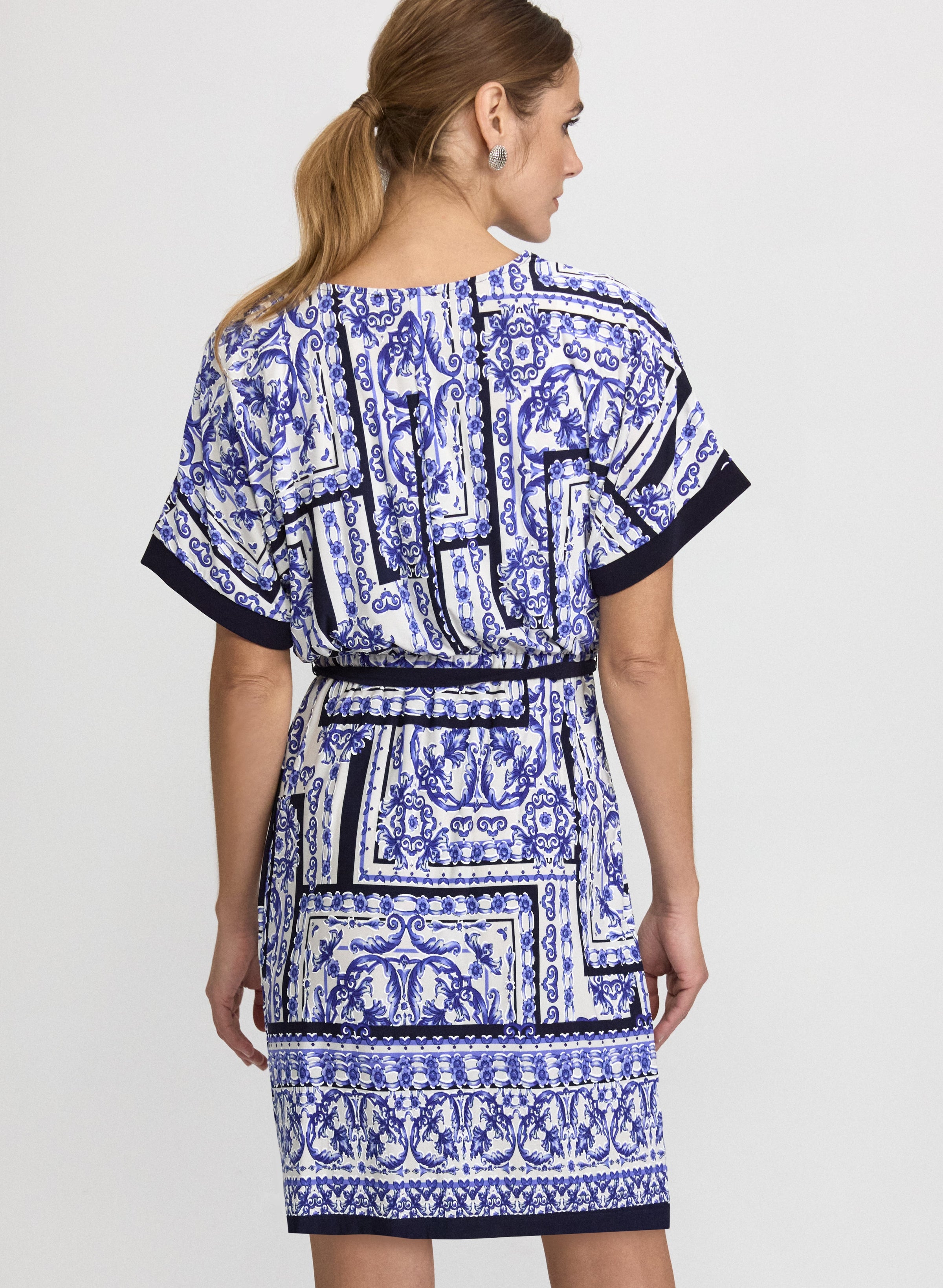 Printed Belt Dress