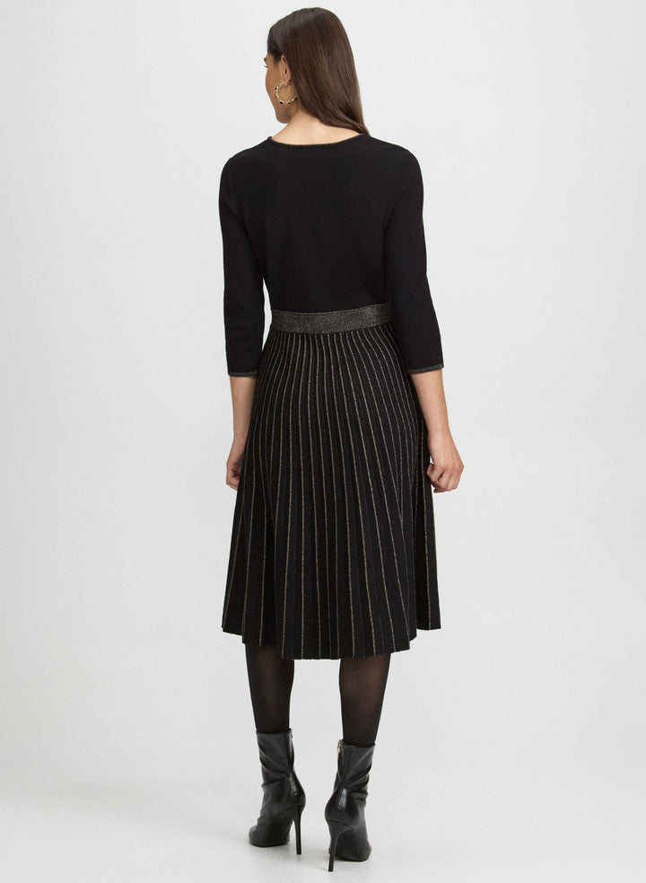 Pleated Metallic Dress