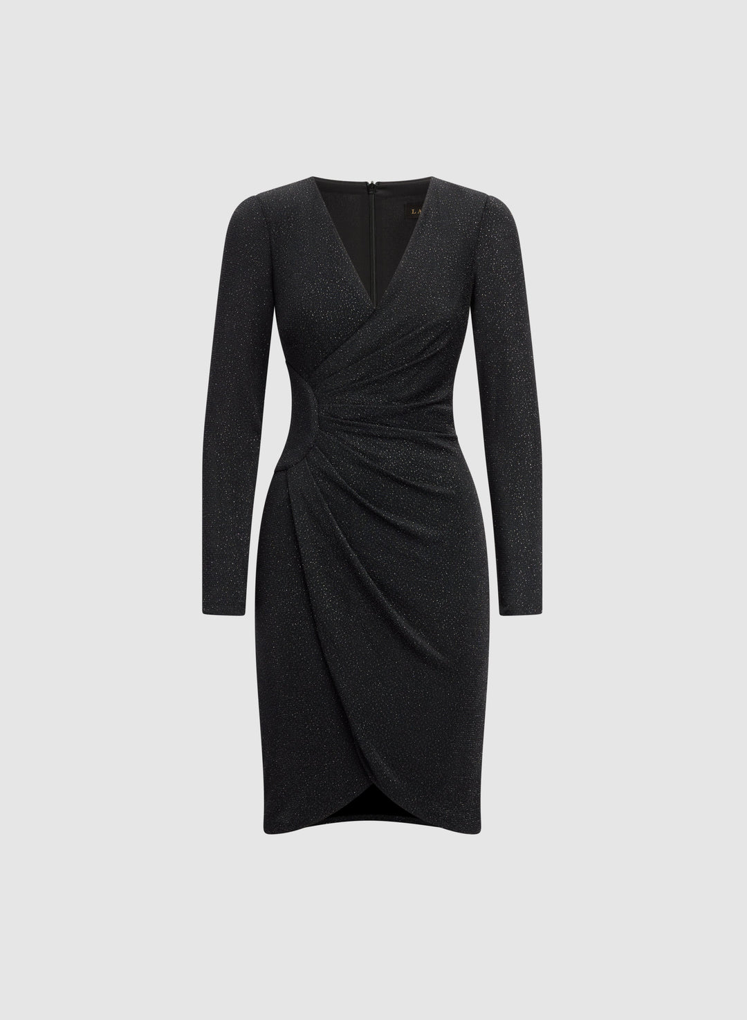 Draped Glitter Knit Dress