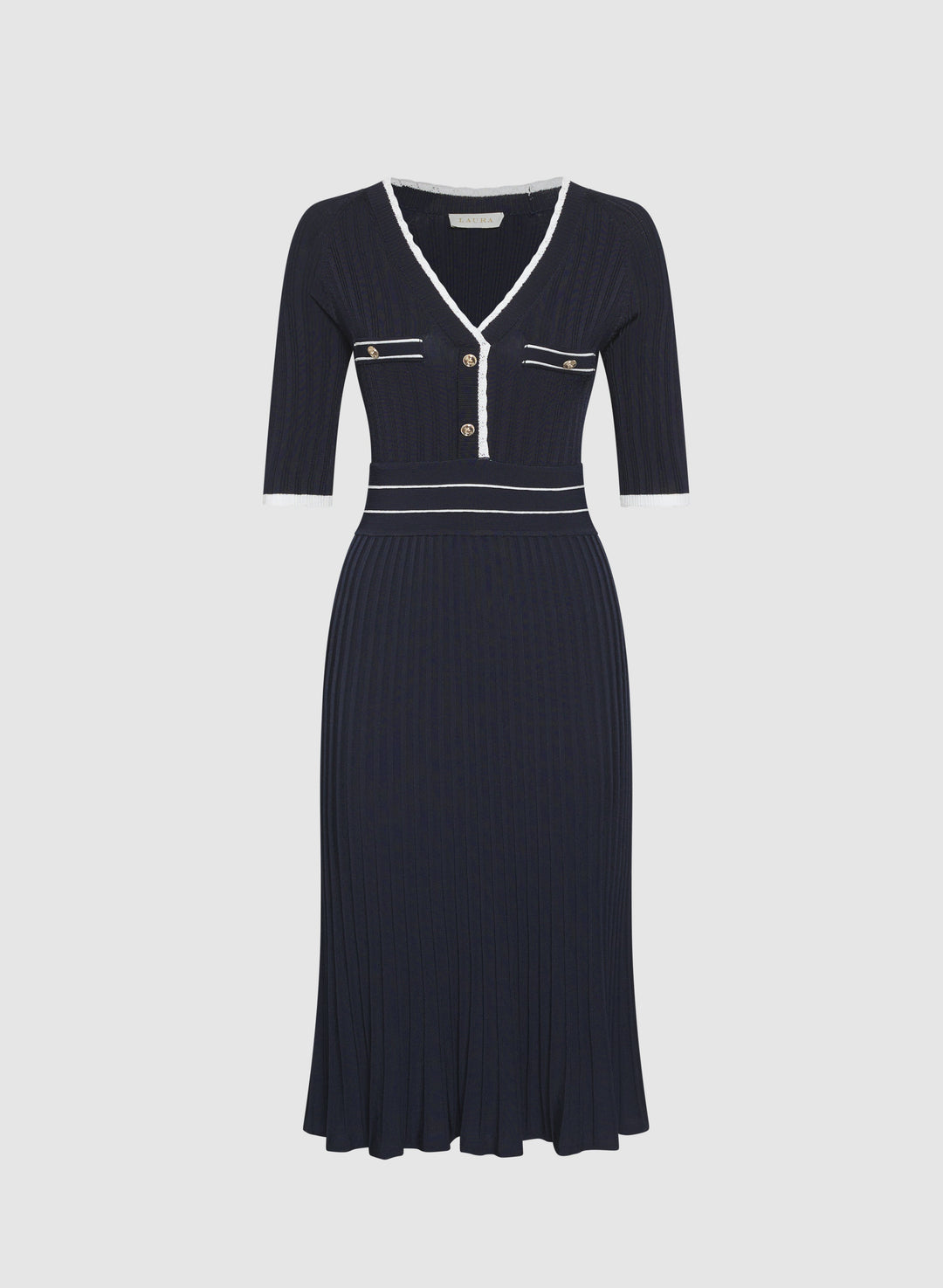 Knit V-Neck Dress