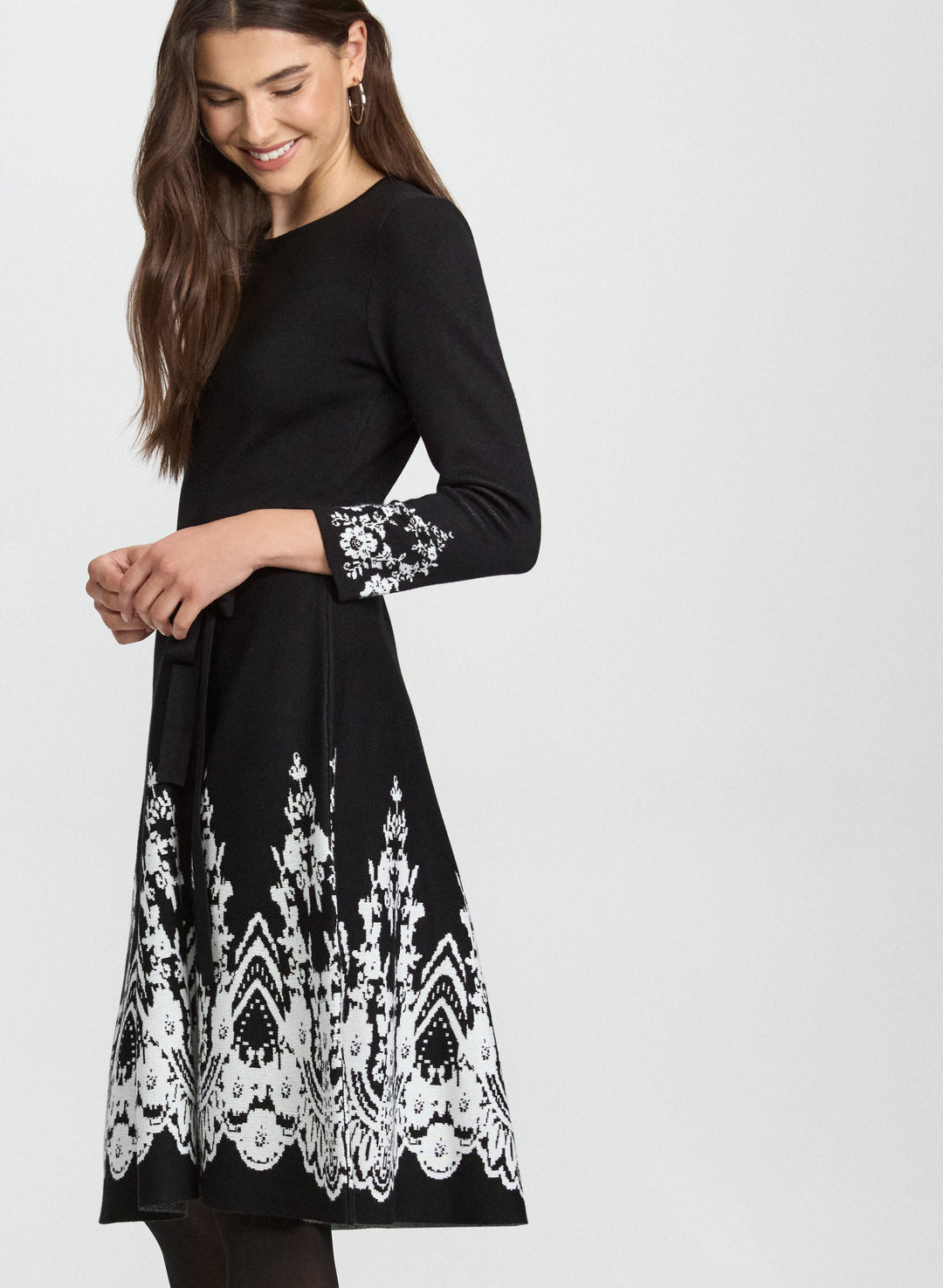 Paisley Placement Knit Dress
