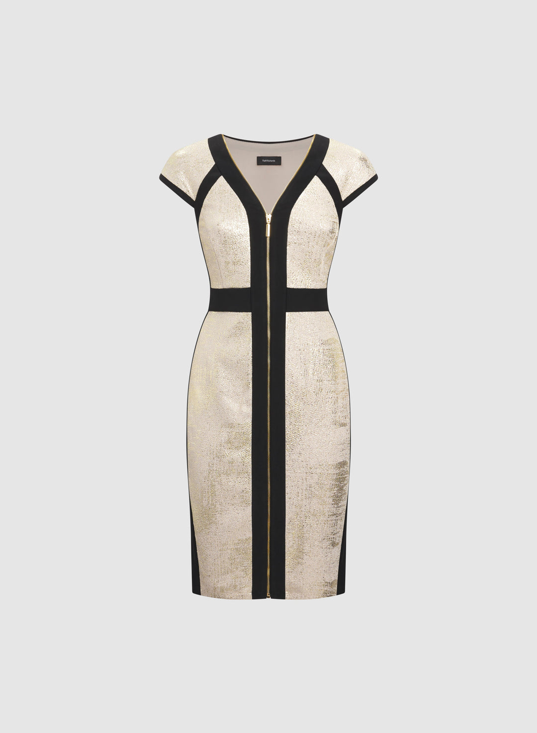 Colour Block Zip-Front Dress