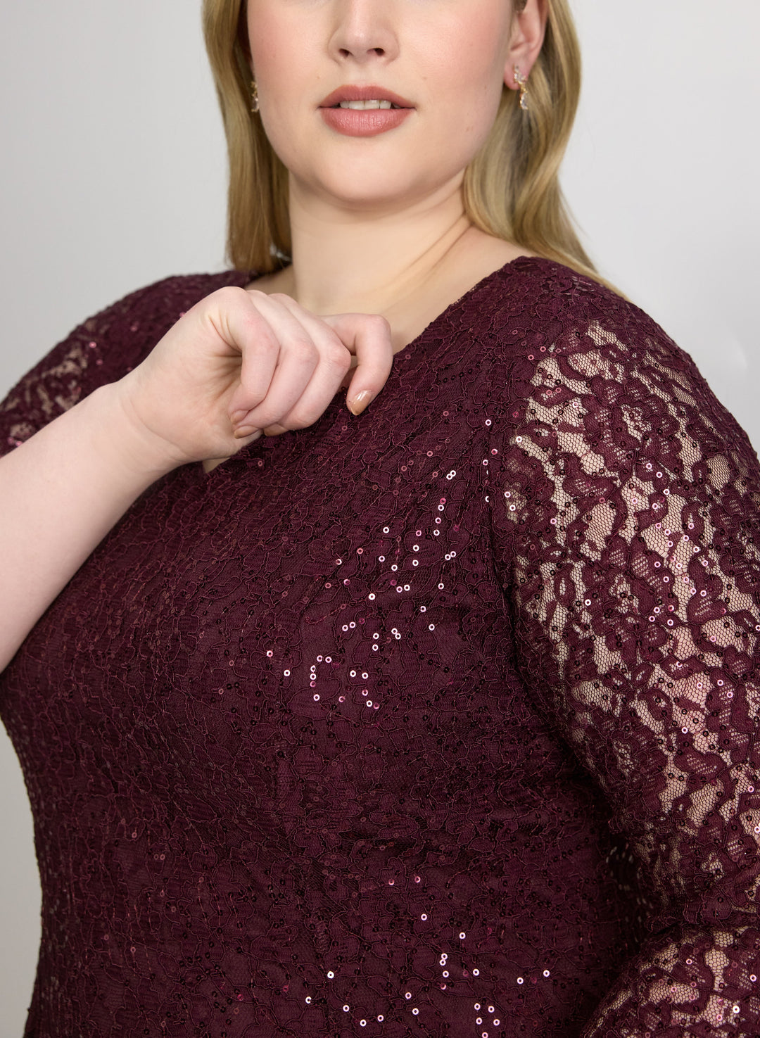 Sequined Lace Dress