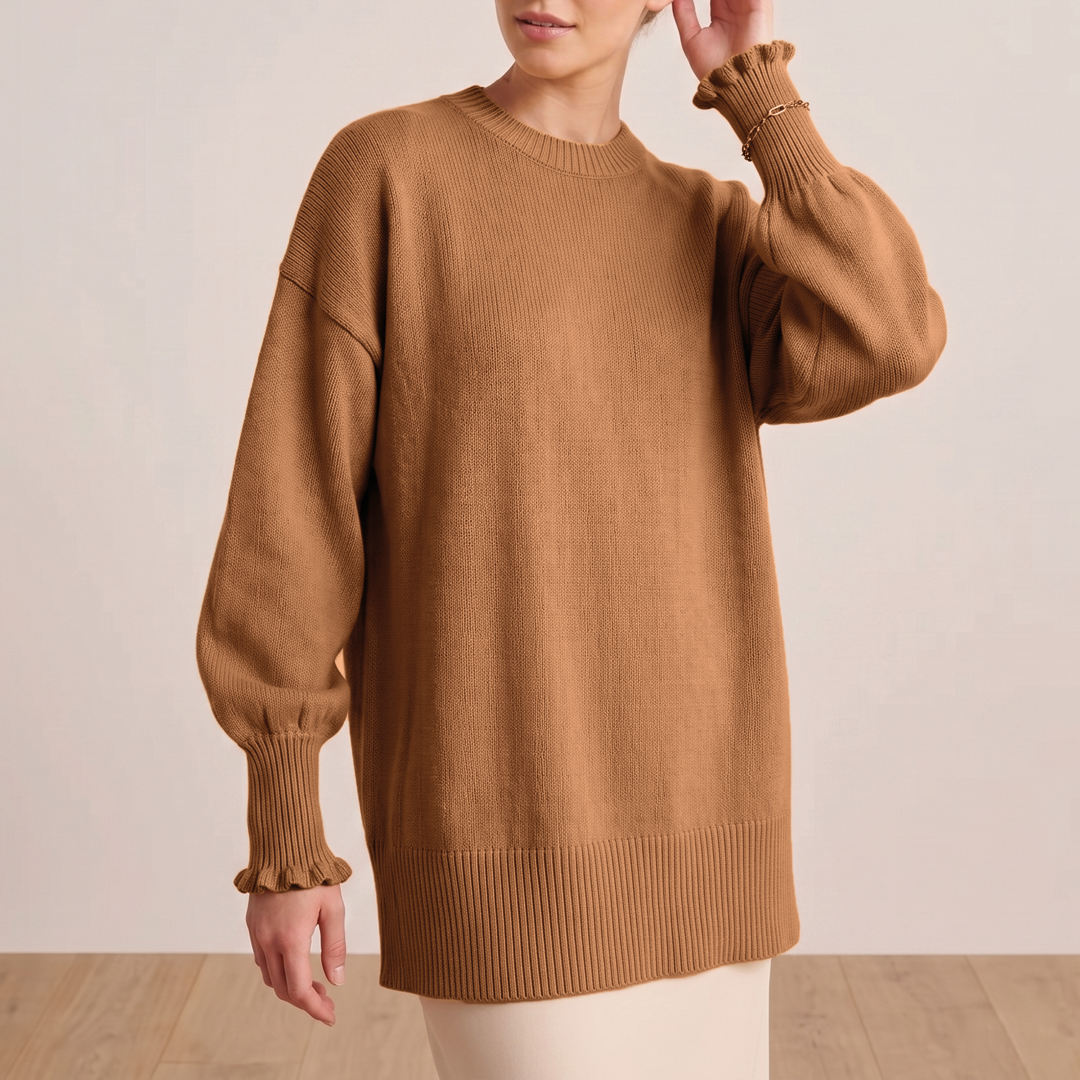 Clara - Oversized Batwing Knit Poncho