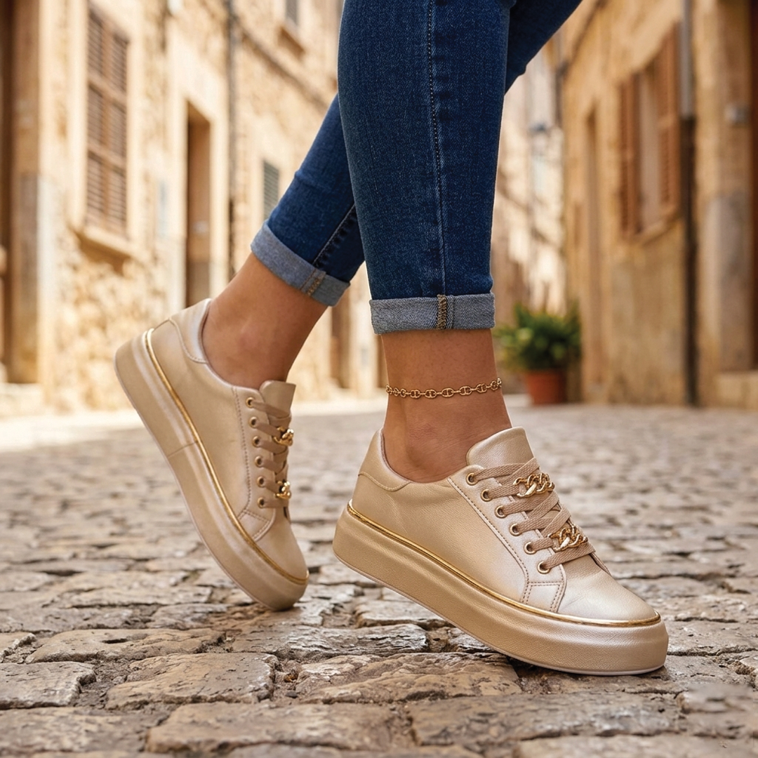 Michelle - Platform Chain Sneakers