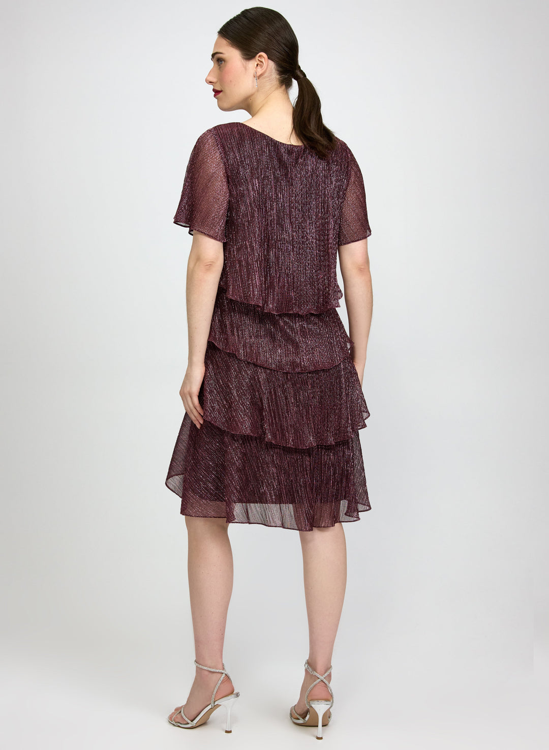 Tiered Metallic Dress