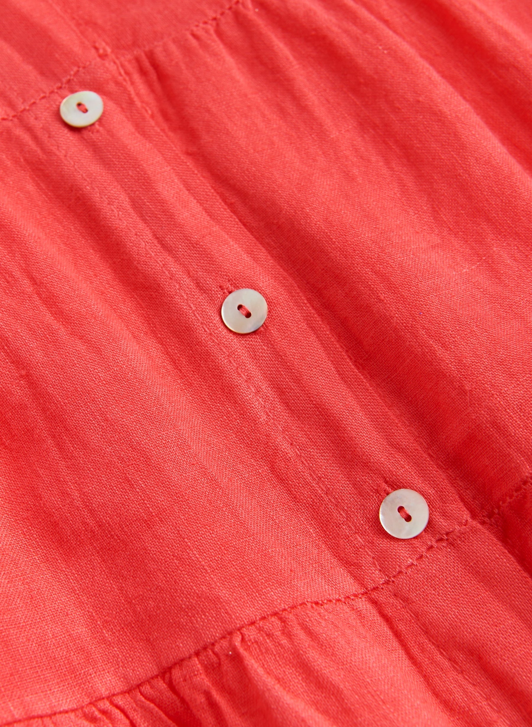 Linen Tiered Shirt Dress