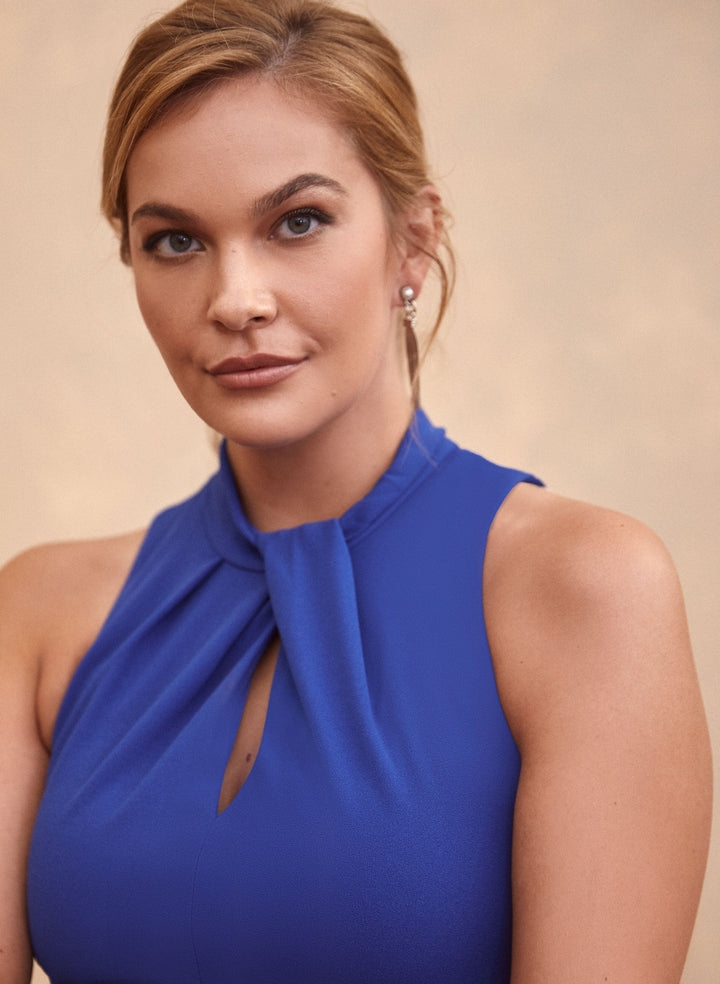 Twisted Halter Neck Dress