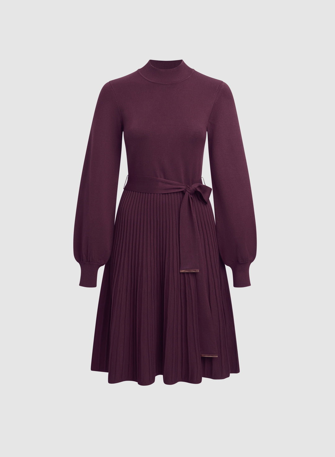 Pleated Sweater Dress