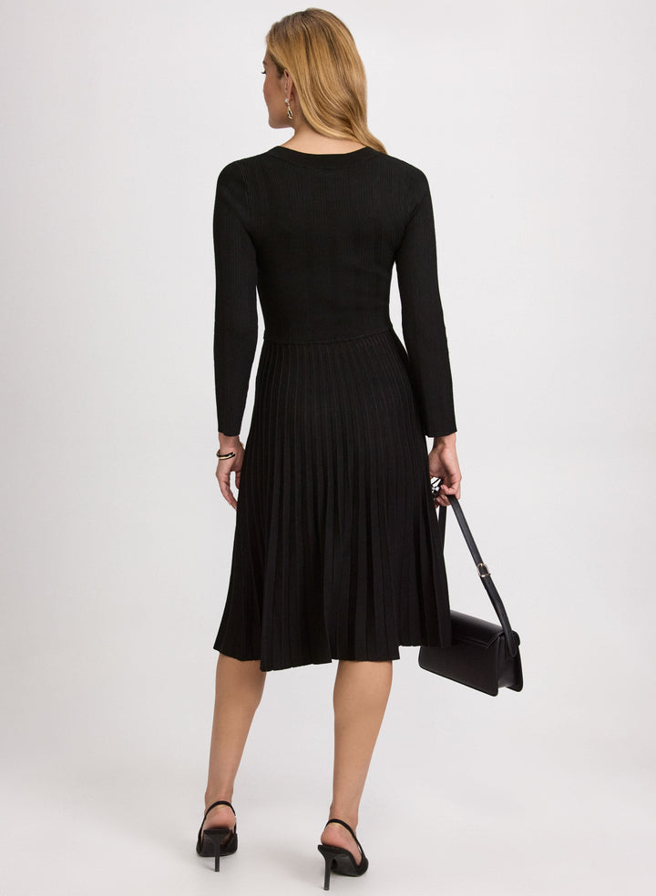 Pleated Knit Dress