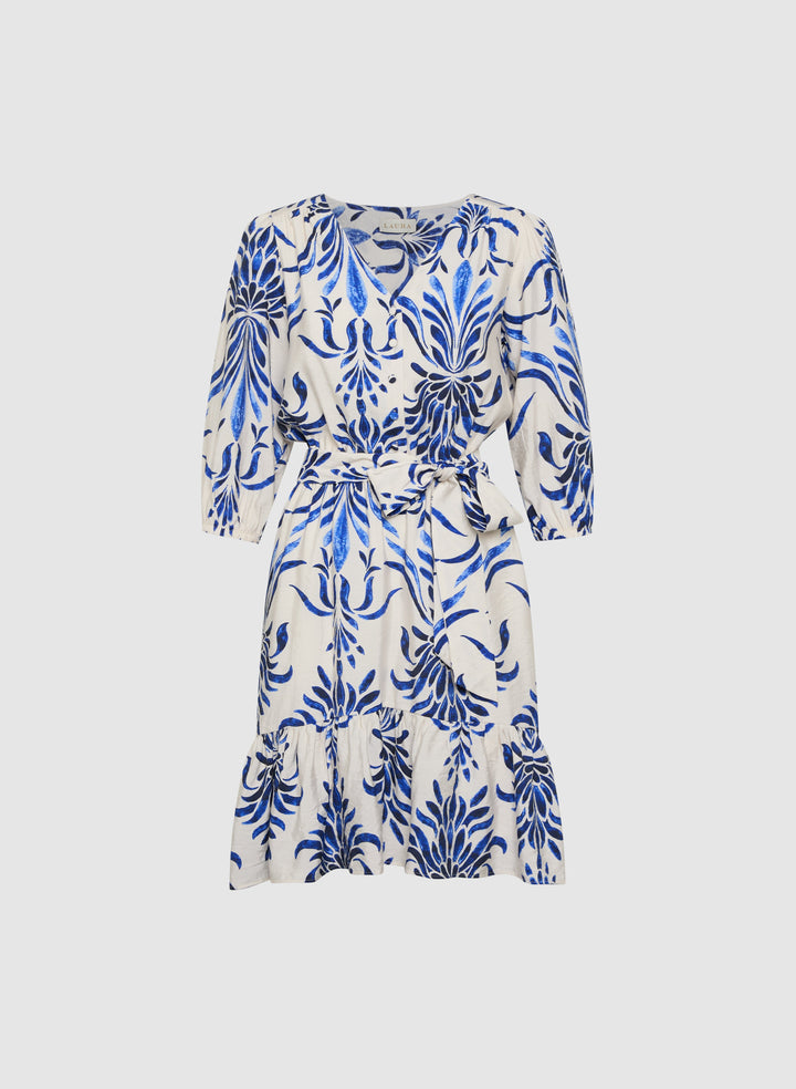 Printed Elbow Sleeve Dress