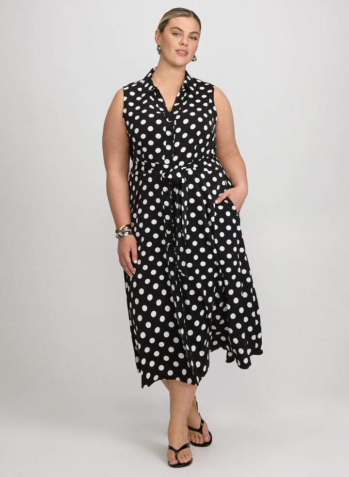 Polka Dot Shirt Dress