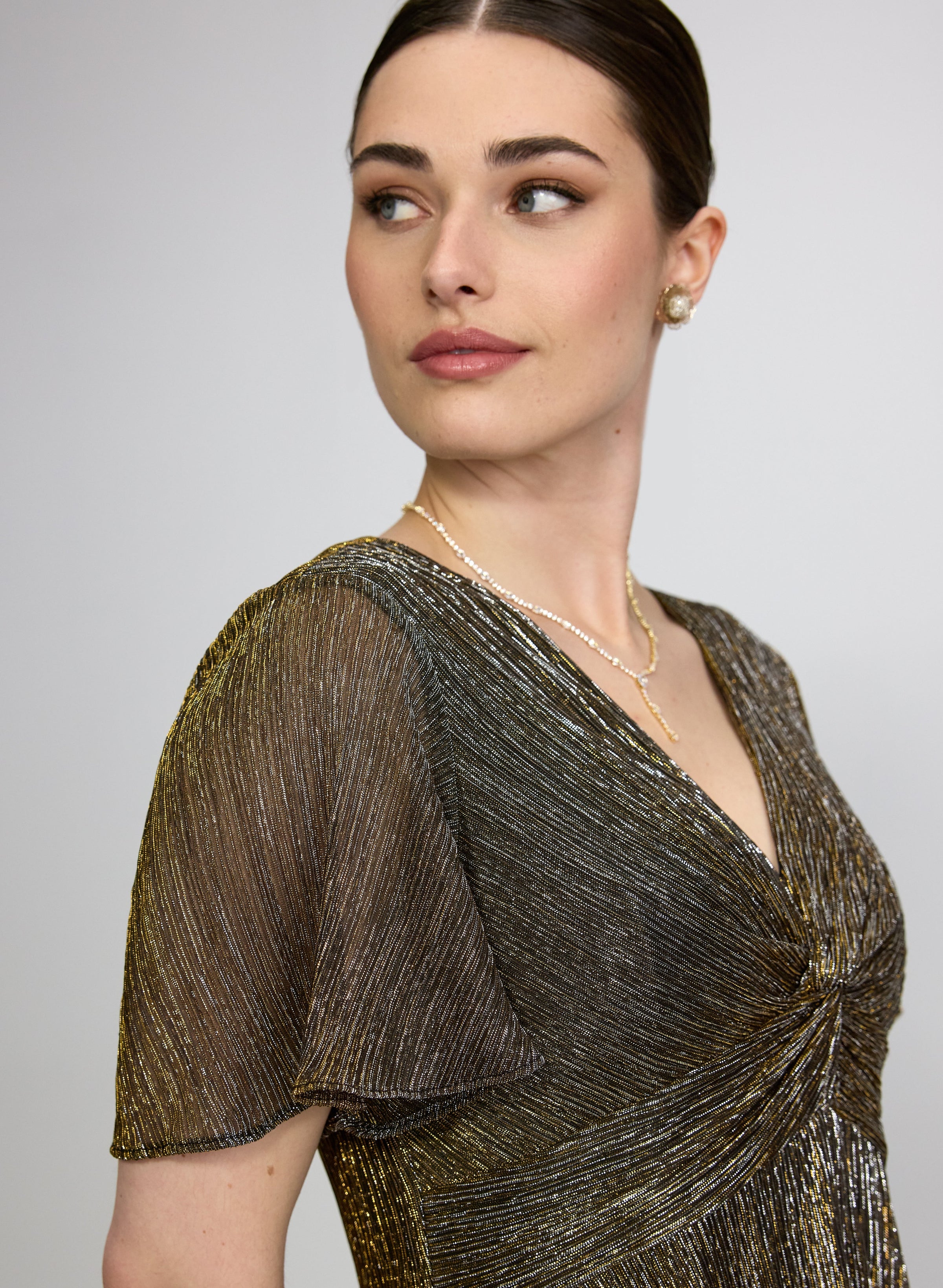 Two-Tone Metallic Dress
