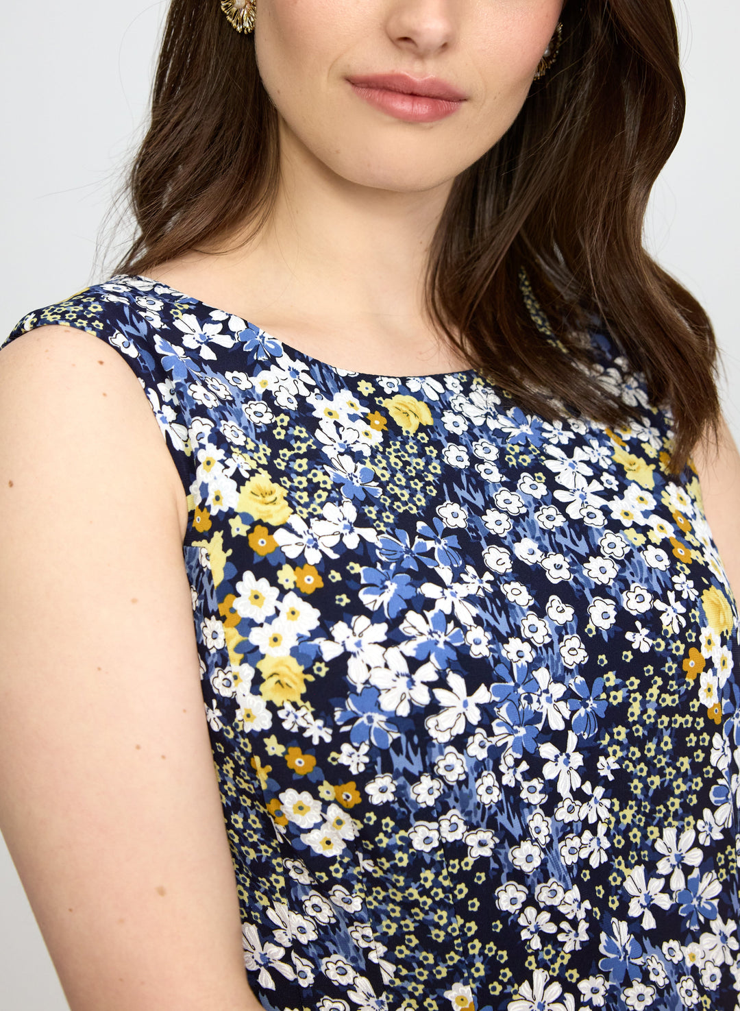 Floral Print Sleeveless Dress