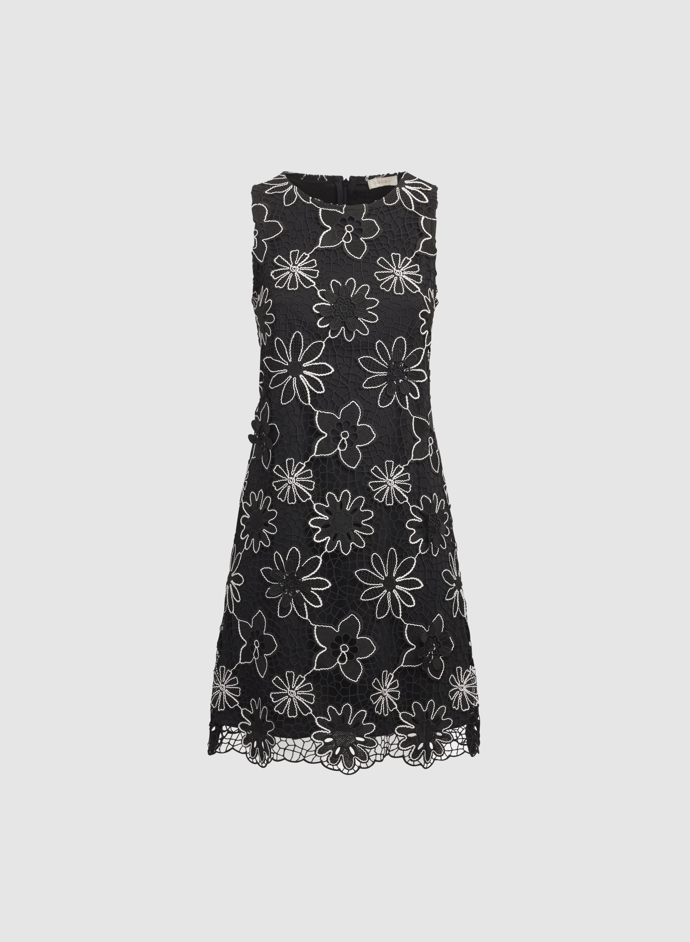 Floral Embroidered Crochet Dress