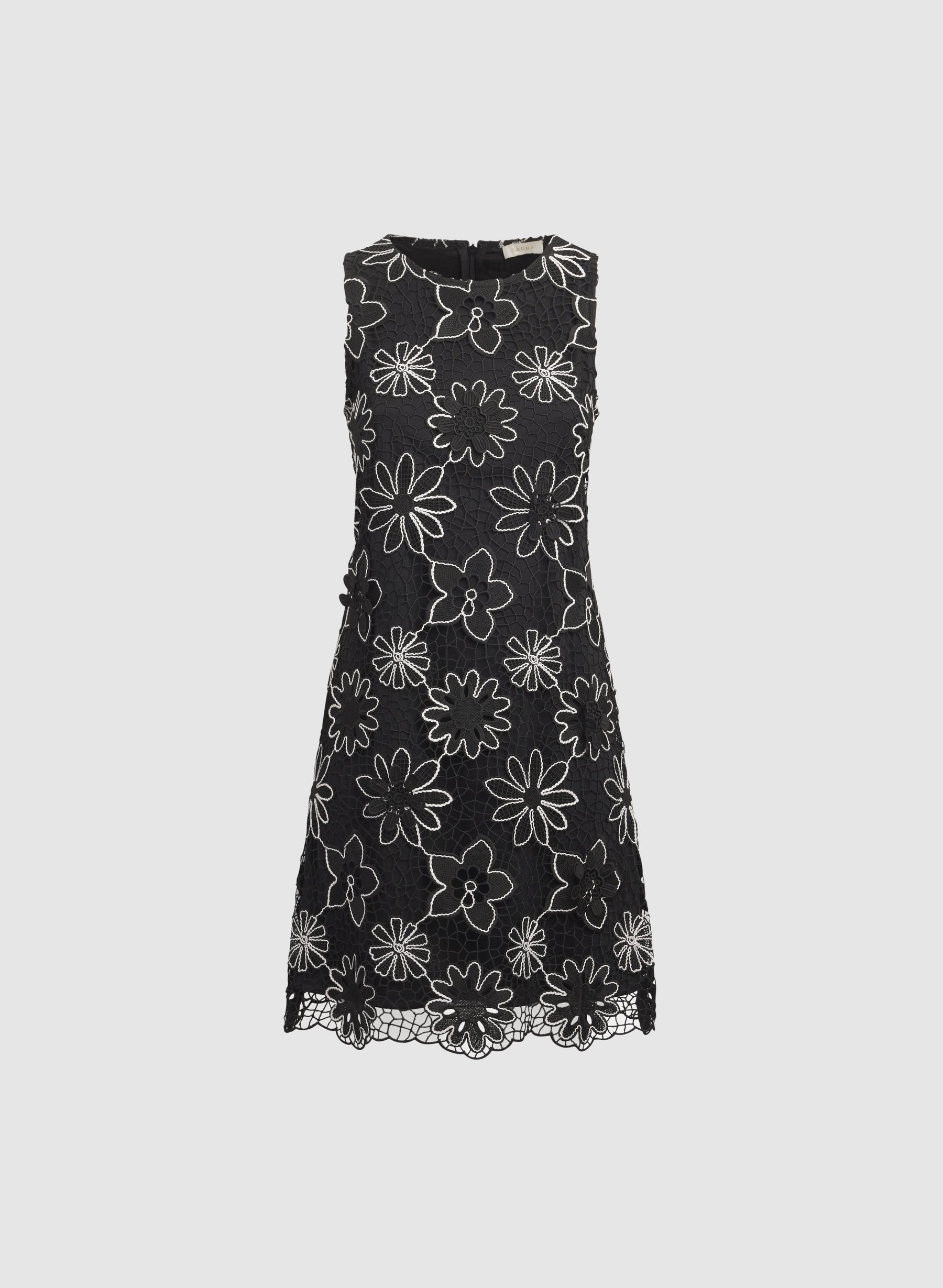 Floral Embroidered Crochet Dress