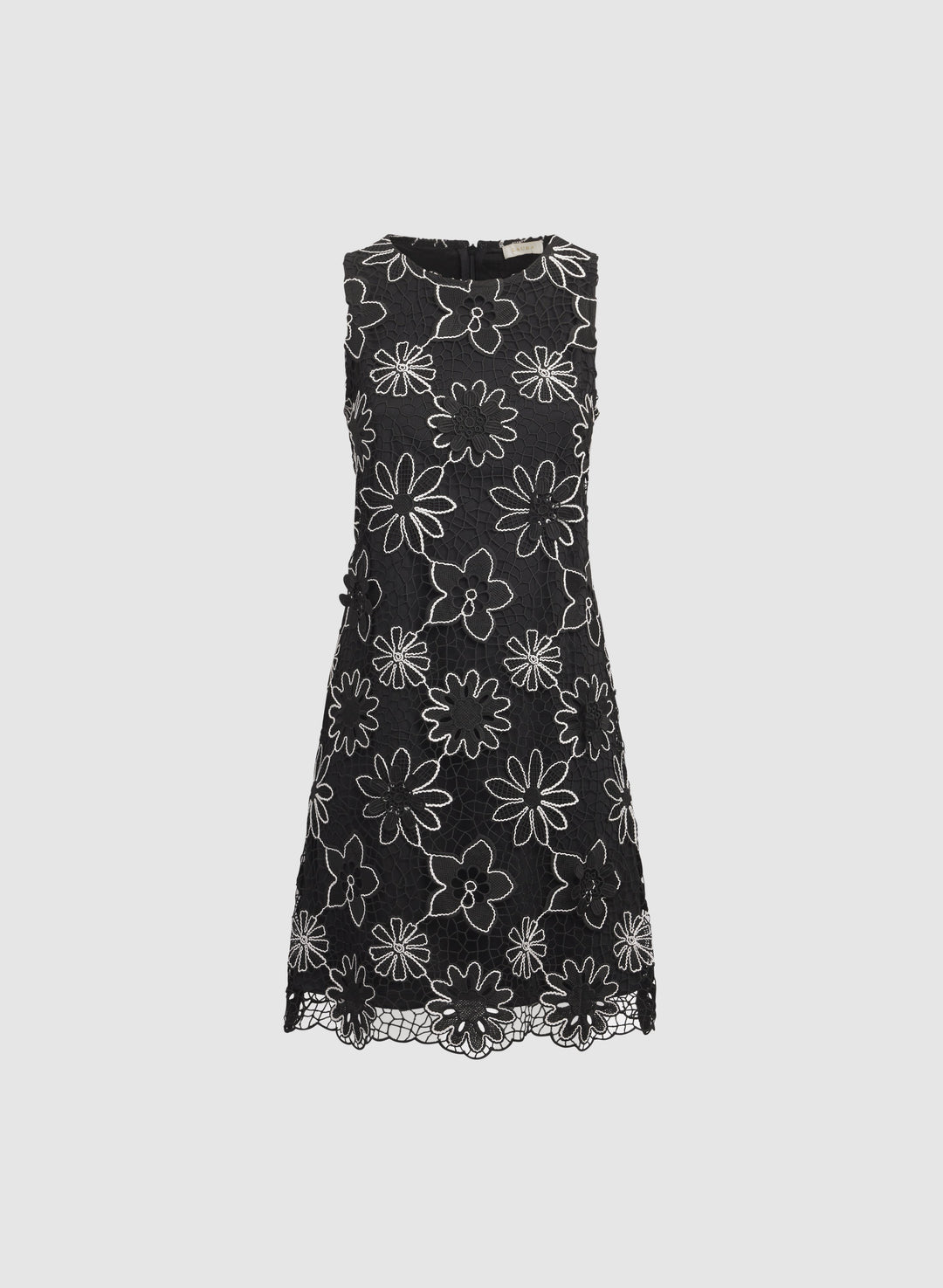 Floral Embroidered Crochet Dress
