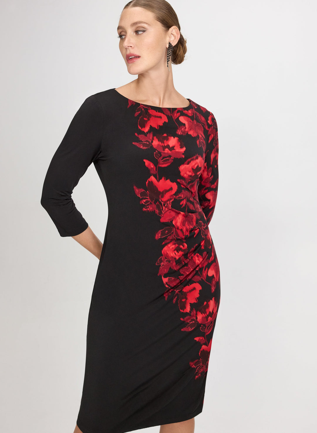 Floral Placement Print Dress