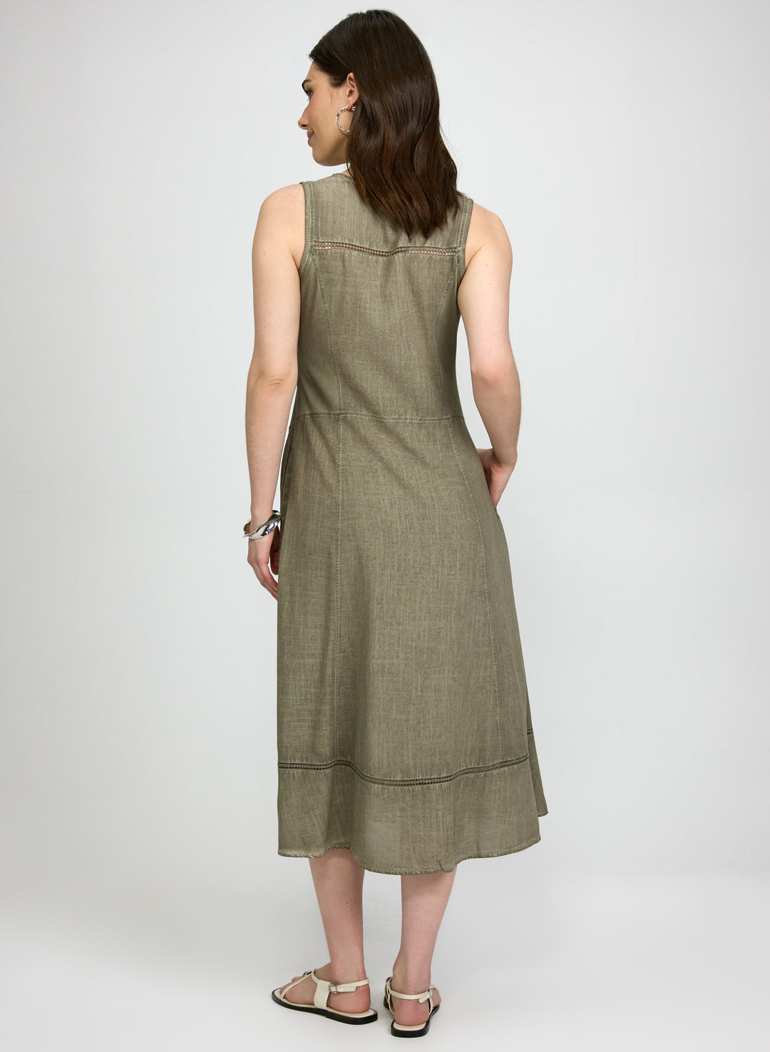 Linen-Blend Dress
