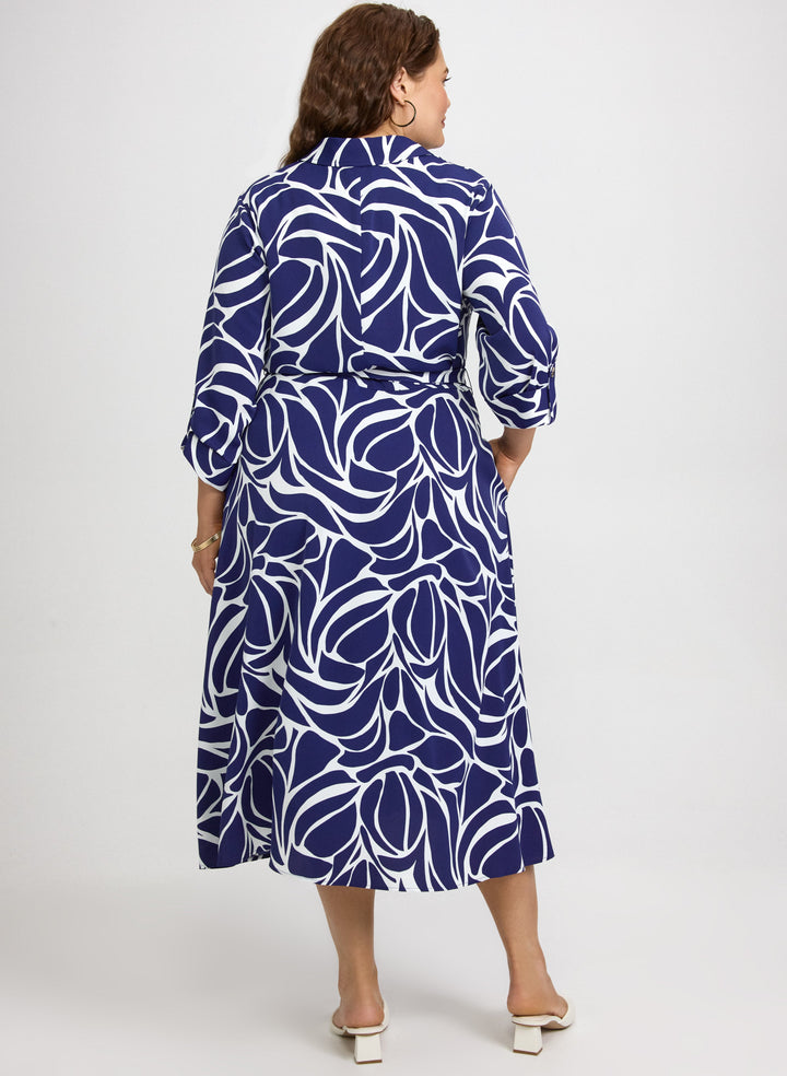 Abstract Print Dress